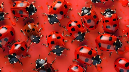 Poster - dot patterns in nature, like on ladybugs and dalmatians, serve purposes such as camouflage, warnings