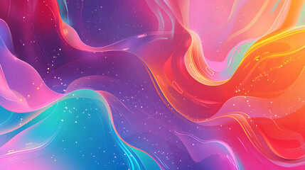 Poster - Background with abstract colorful lines flowing, generating a dynamic and fluid visual experience.