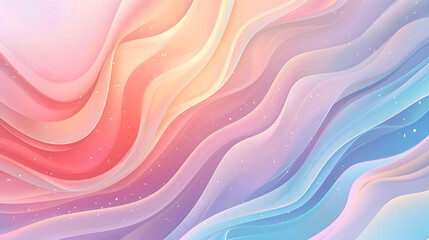 Canvas Print - Colorful flowing lines on an abstract background, forming a dynamic and fluid visual effect.