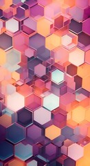 Wall Mural - Digital hexagon abstract background Video 4k animation