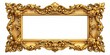 © Sujid - Ornate golden rectangular frame from the Baroque Victorian era, antique, vintage, retro, lavish, extravagant