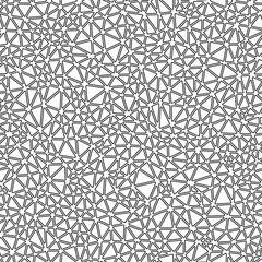 Poster - abstract background with geometric mosaic shapes. tiny triangles size. black and white style. rounde