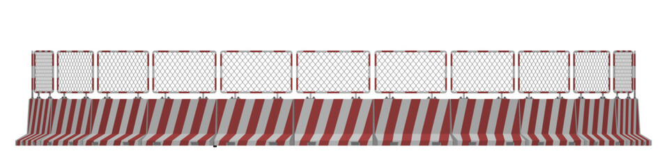 Sticker - Barrier with steel net for construction area