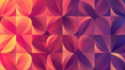Poster - Abstract background with a pattern of geometric shapes in gradient colors