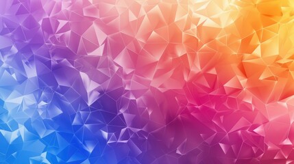 Poster - Abstract low poly background with triangular shapes in gradient colors