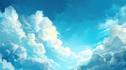Wall Mural - sky with clouds and space for text