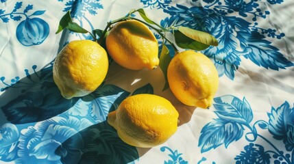 Sticker - A group of lemons sitting on top of a table