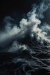 © Adam - Thick, dark smoke rising from turbulent, wavy waters, creating a dramatic and mysterious scene.