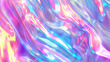©  Mohammad Xte - Abstract iridescent neon holographic twisted wake in motion. Vibrant colorful gradient design element for banner, background