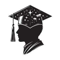 graduation Cap silhouette vector