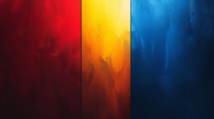 Wall Mural - a colored rectangle with these colors in specific order, blue, red, and yellow