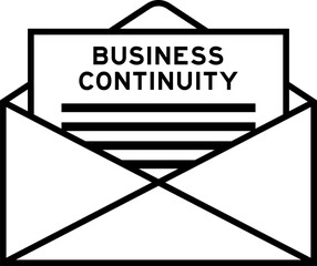 Canvas Print - Envelope and letter sign with word business continuity as the headline