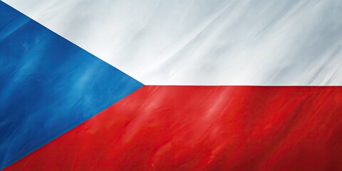 Wall Mural - Czech Republic flag with a combination of white, red, and blue colors, Czech Republic, flag, Europe, national, symbol