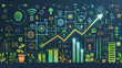 © maroke - グラフをイメージしたグラフィック