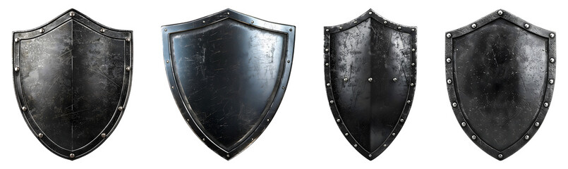 Shield isolated, PNG set