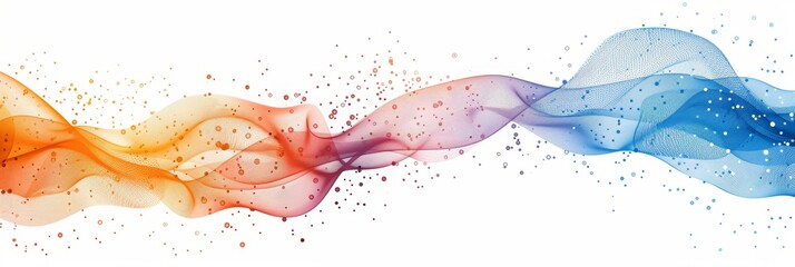 Wall Mural - an it company to be used as a header and footer on a business cover page, data streams.