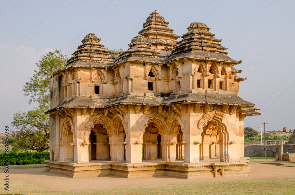 Exterior of the Lotus Mahal or Chitrangini Mahal, Beautiful Indian ...