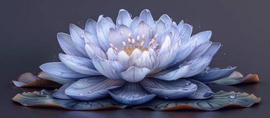 Wall Mural - Water Lily with Dew Drops