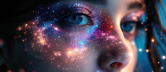 Poster - Cosmic Beauty - A Galaxy On Skin