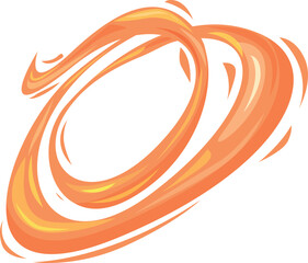 Aufkleber - Abstract orange swirl flowing and creating a dynamic shape