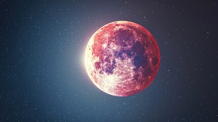 Wall Mural - super wolf blood moon lunar eclipse in full view january 20 2019