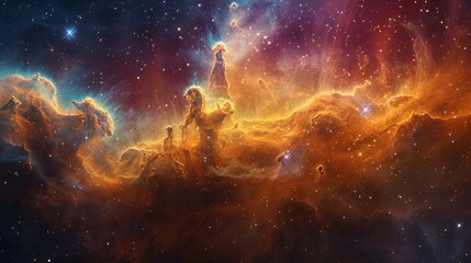 Poster - Cosmic Pillars of Creation: A Stellar Nursery