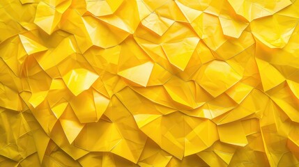 Poster - Yellow abstract paper lines macro mosaic texture