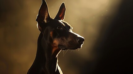 Wall Mural - Doberman Pinscher Portrait