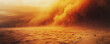 © BraveSpirit - A massive dust storm approaches the desert landscape at sunset