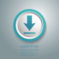 Poster - Download icon on white background. Downloading vector icon