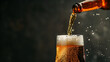 © Q77photo - A glass of beer is poured into a glass, with foam on top