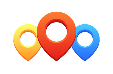 Poster - Location points icon. Flat style. Vector icon