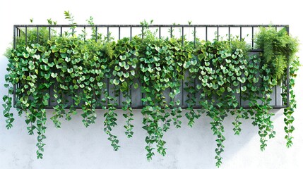 Poster - Green Hanging Plants in a Metal Box