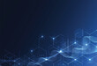 © royyimzy - Abstract technology blue hexagons pattern background for Network connection concept with mesh dots and lines innovation. Vector illustration