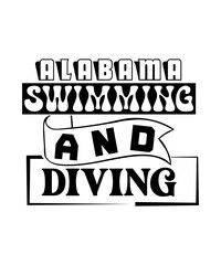 Wall Mural - alabama swimming and diving svg