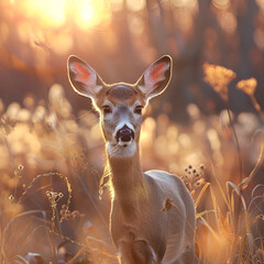 Wall Mural - deer in the woods