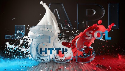 Poster - Colorful Programming Language Acronyms and Splash Art