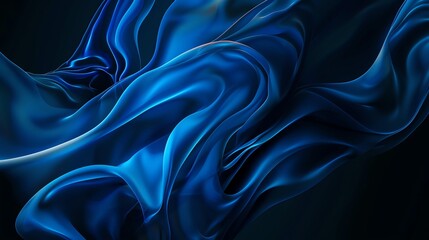 Abstract blue background featuring flowing wavy lines.  