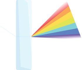Poster - Illustration of a triangular prism refracting a beam of light creating a visible spectrum
