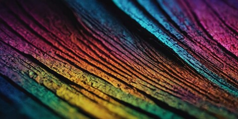 Poster - A colorful, multi-colored line that appears to be made of wood