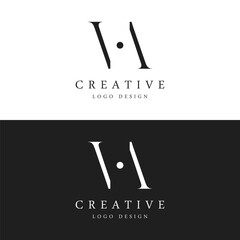 Wall Mural - Creative and unique abstract logo template design with geometry isolated background.Logo for business , company , initial and studio.