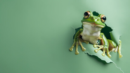 Canvas Print - A cute tree frog