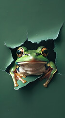 Wall Mural - A cute tree frog