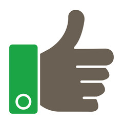 Poster - Thumbs Up Glyph Two Color Icon