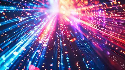 Poster - Digital background featuring an abstract, digital space with glowing lights and futuristic elements