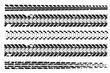 © dasha122007 - Car, motorcycle tire print. Tire tread on white background
