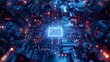 © pkproject - Futuristic Quantum Computing Interface with Holographic Displays and Advanced Digital Technologies