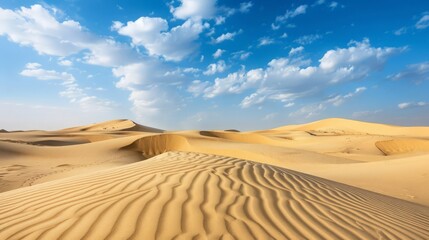 Wall Mural - silence and solitude of desert dunes, exploring themes of isolation and resilience.