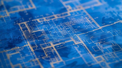 Poster - Blueprints with scale indicators ensure proportional accuracy between the drawing
