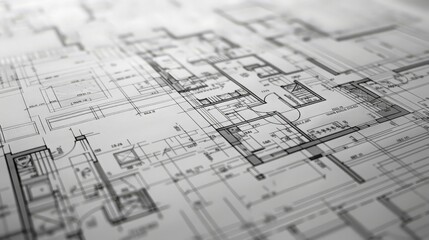 Canvas Print - Blueprints with scale indicators ensure proportional accuracy between the drawing